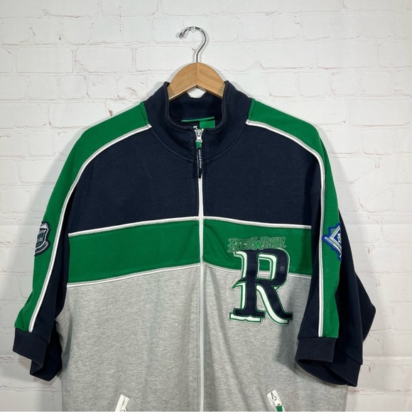 Vintage RocaWear Full Zip Sweatshirt Mens Size XL Gray Embroidered Logo Pockets - Picture 2 of 14